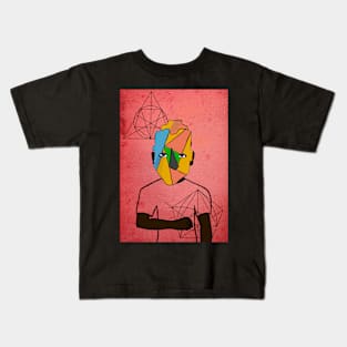 Unique MaleMask Digital Collectible with CrayonEye Color and BlueSkin on TeePublic Kids T-Shirt